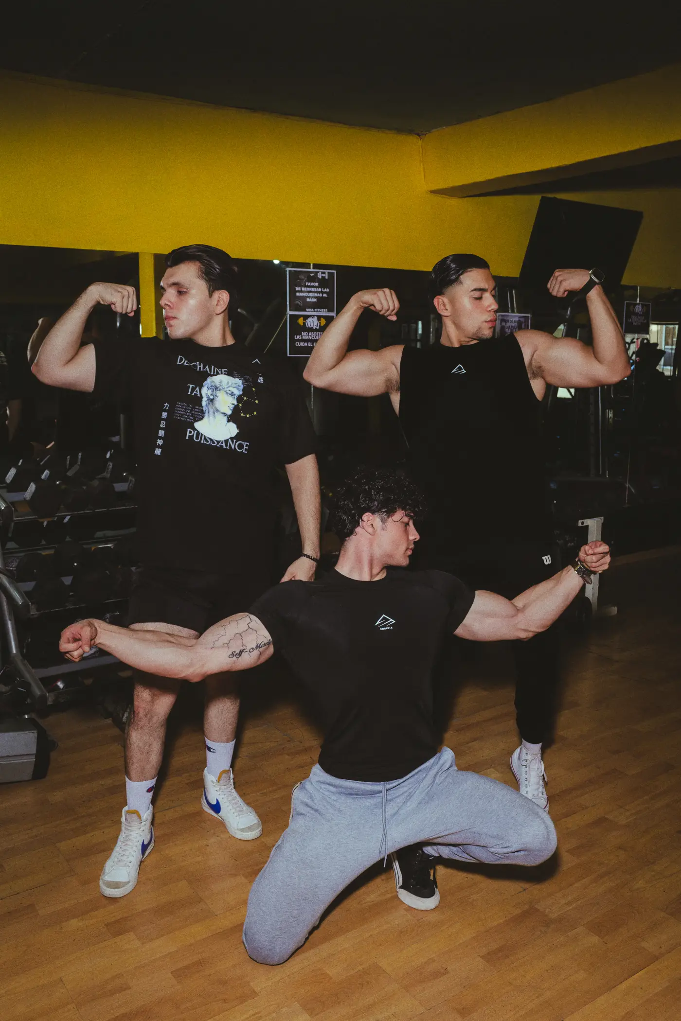 Entrenamiento con prendas de la primera colección de Enridia
